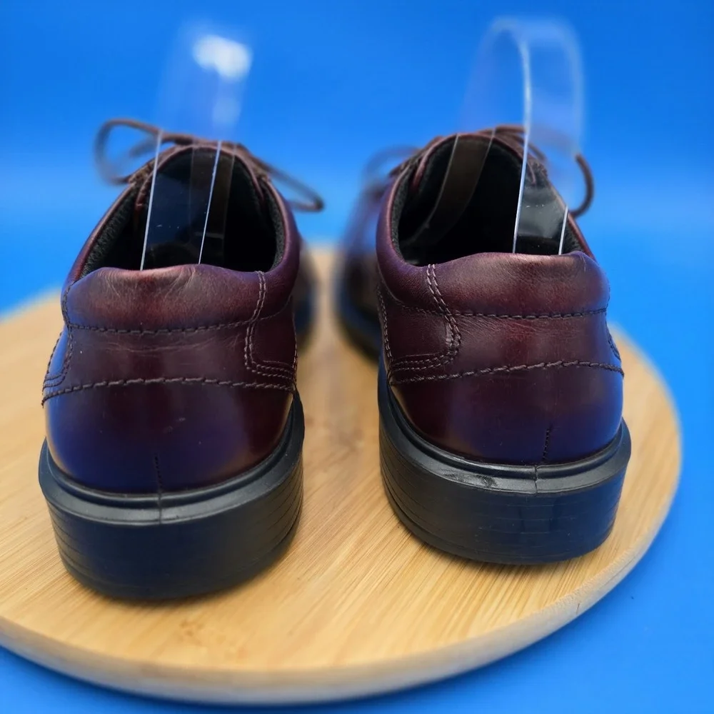 Ecco Helsinki Shoes Oxfords Dress Cordovan/Brown Leather Men's‎ US 7-7.5 EU 41